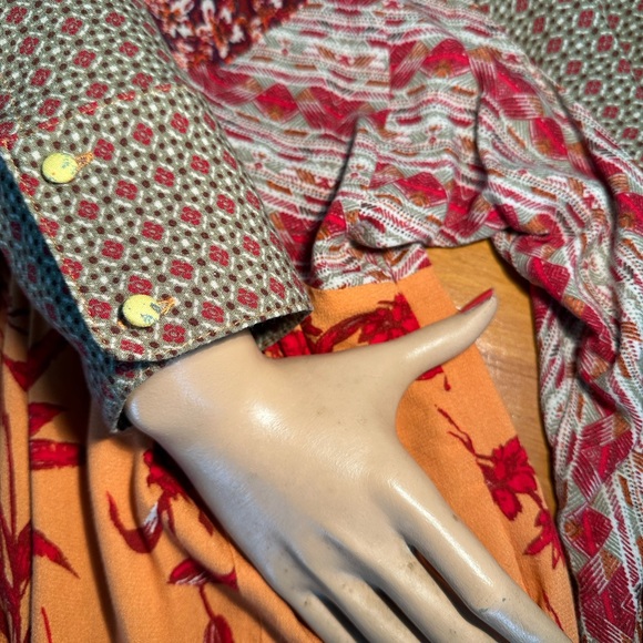 Free People Boho Flowy Floral Top - L - Picture 9 of 13